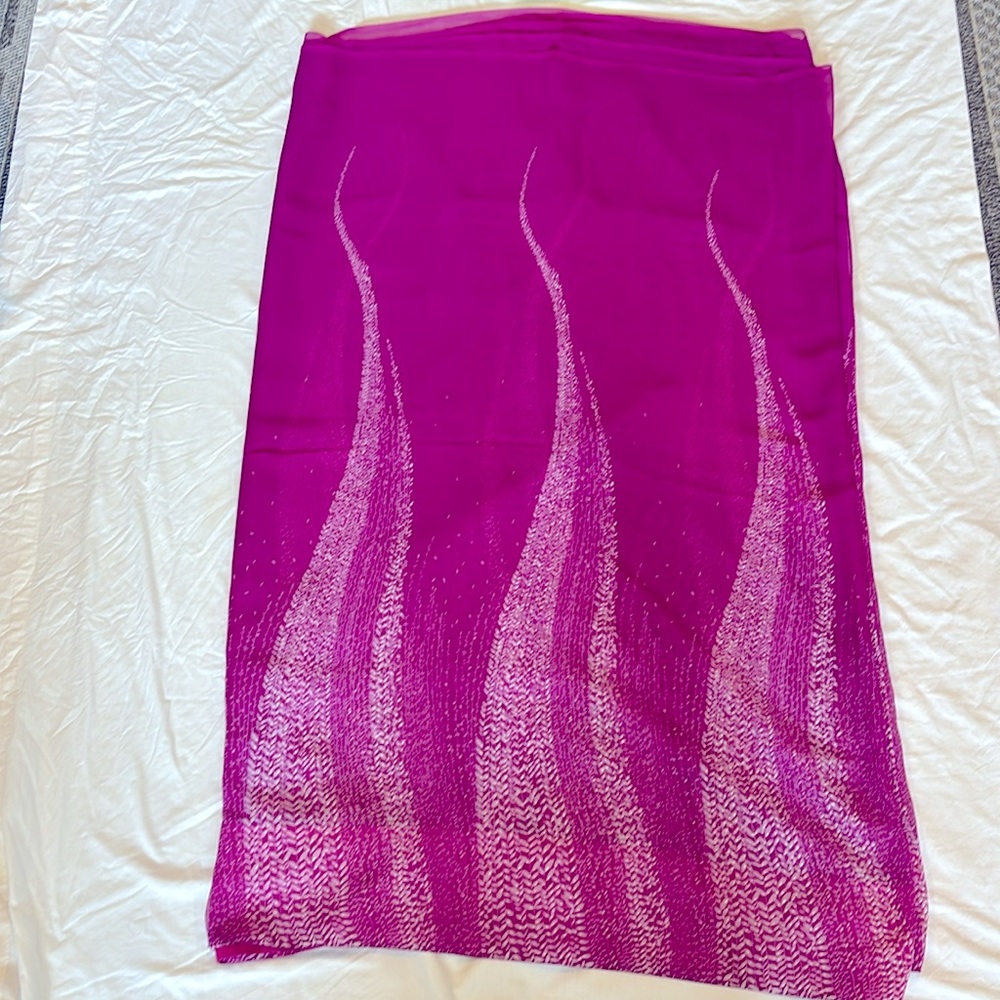 Printed French Chiffon Saree